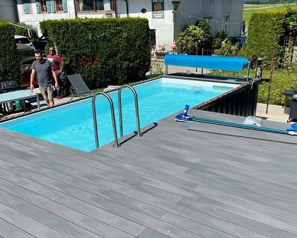 6,2 m x 2,5 m großer Containerpool mit Wärmepumpe, Premium-Paket-Neu