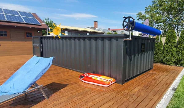 Containerschwimmbecken 6,2m x 2,5m gebrauchsfertig, Komfortpaket-Neu