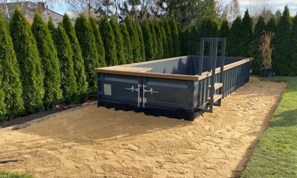 Containerschwimmbecken 6,2m x 2,5m gebrauchsfertig, Komfortpaket-Neu