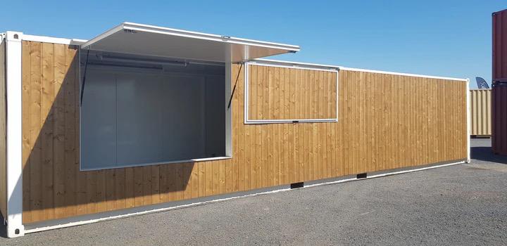 40-Fuß-Barcontainer aus Holz