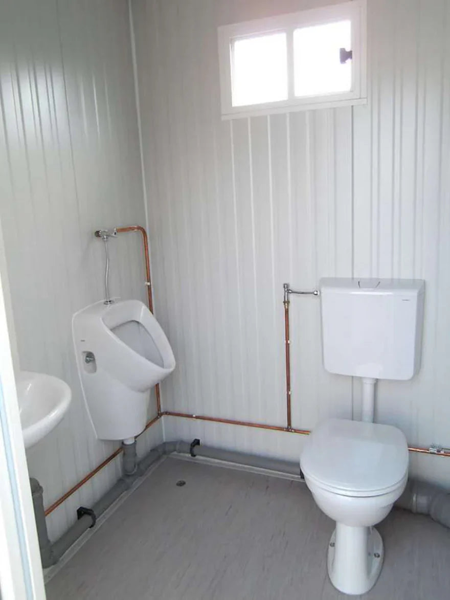 Mini Sanitärcontainer Toilette – kompakte WC-Kabine mit Waschbecken