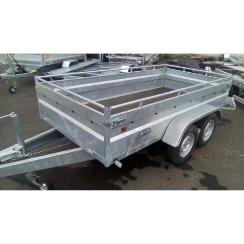Robuster Metallanhänger, 2 Achsen, 253 x 134 x 50 cm, 750 kg, Lider 39394